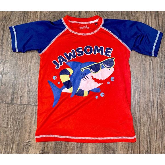 Toddler Boys Quad Seven of 2 Piece Swim Set 3T Swim Trunks and Rash Guard - Picture 7 of 12